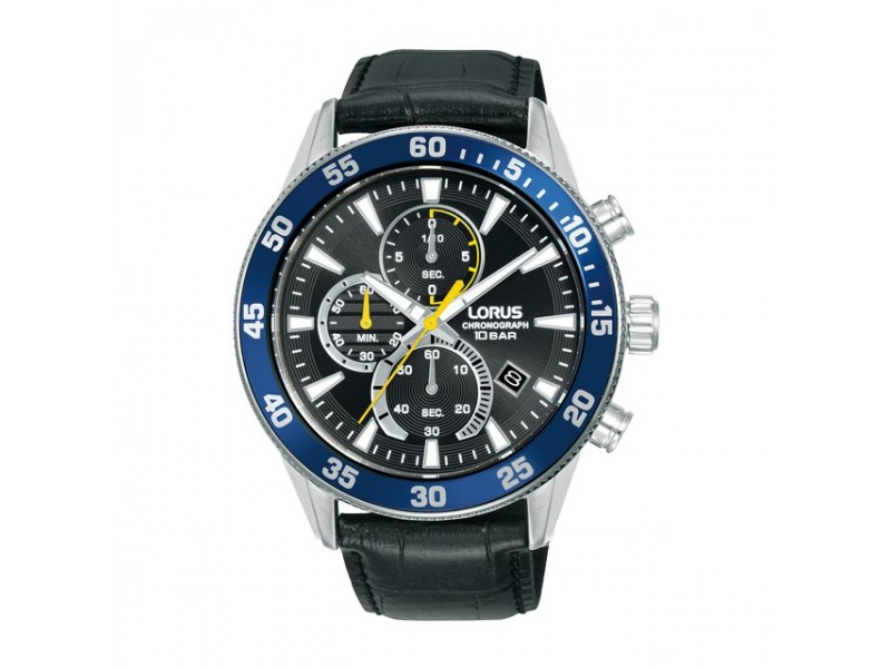 Lorus RM331JX9 fekete férfi karóra, bőr szíj