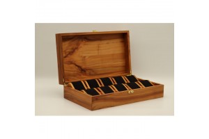 Mintás fa óratartó doboz 10 órához