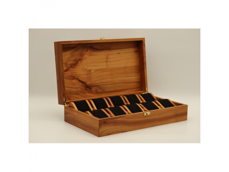 Mintás fa óratartó doboz 10 órához