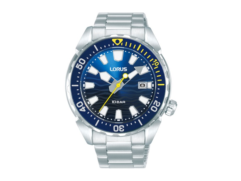 LORUS RH947RX9 férfi analóg karóra, 41 mm, nemesacél szíj