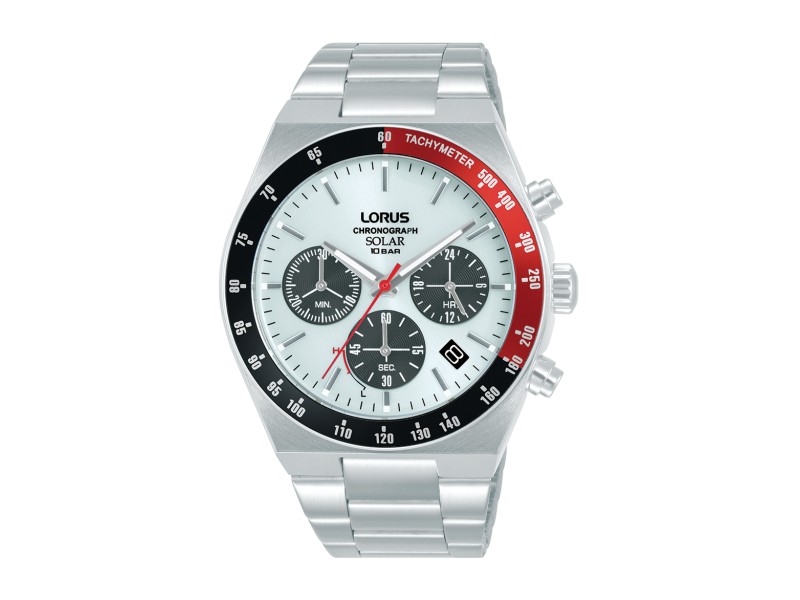LORUS RZ527AX9 férfi Solar Chronograph, nemesacél szíj