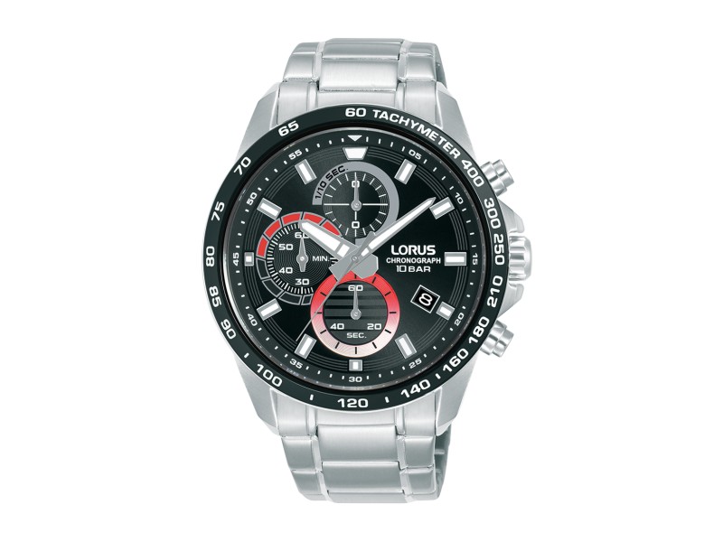 LORUS RM357JX9 férfi sport karóra, nemesacél szíj, 43 mm