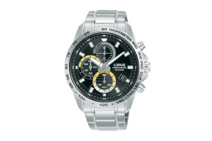 LORUS RM351JX9 férfi kronográf karóra, nemesacél szíj, 43 mm