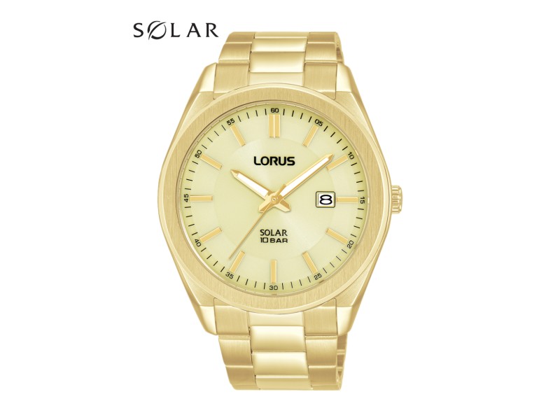 LORUS RX356AX9 férfi arany Solar karóra 42,5 mm