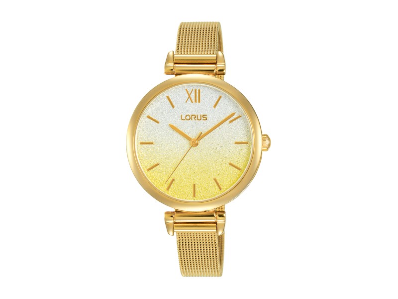 LORUS RG234QX5 női arany karóra, nemesacél fonott szíj