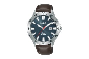 LORUS RX349AX9 férfi Solar karóra, bőr szíj, 43 mm