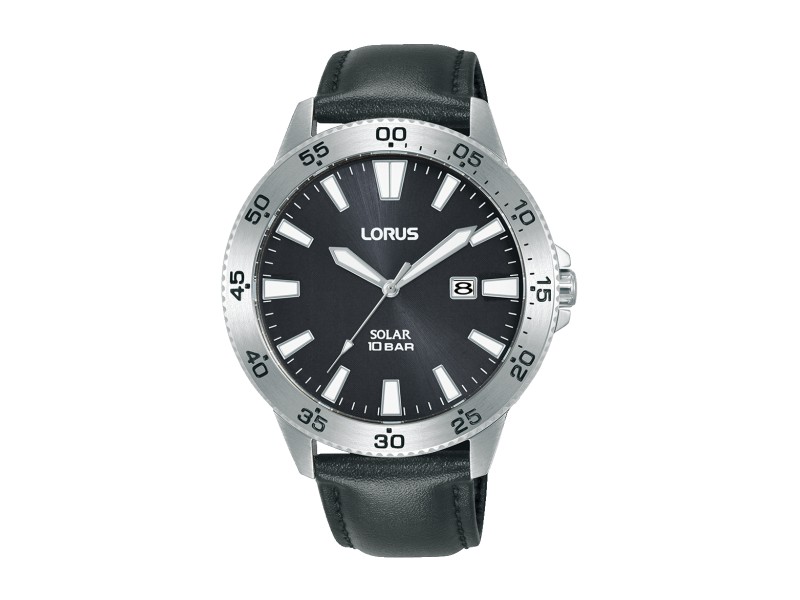 LORUS RX347AX9 férfi solar karóra - bőr szíj