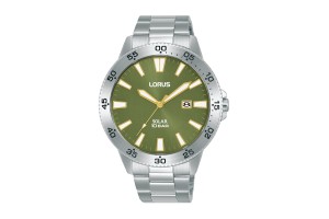 LORUS RX343AX9 férfi solar karóra - nemesacél, 43 mm