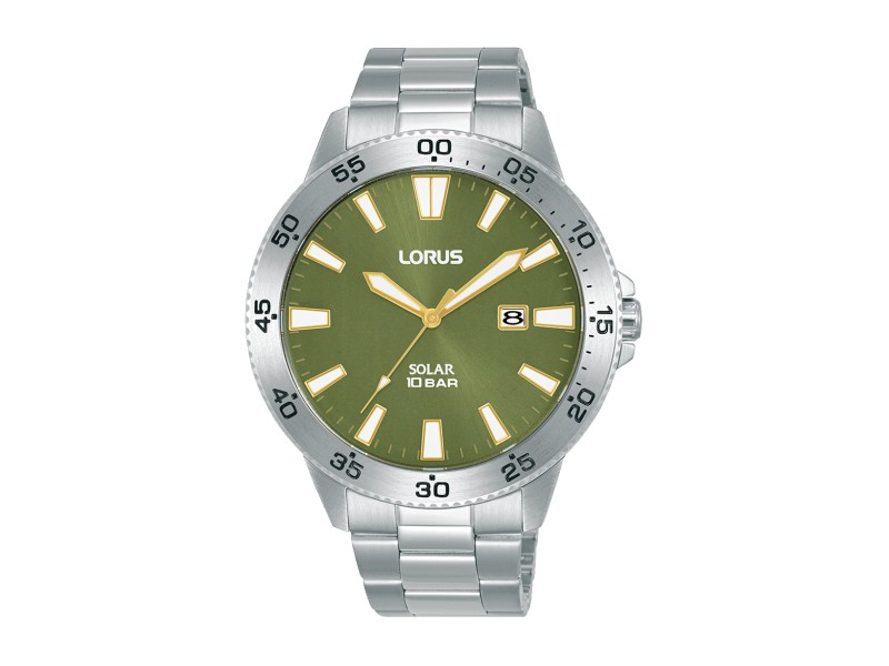 LORUS RX343AX9 férfi solar karóra - nemesacél, 43 mm