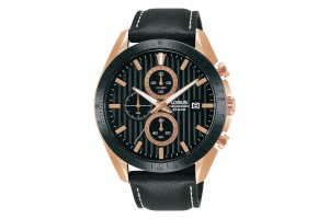 LORUS RM308HX9 férfi kronográf 45 mm bőr szíj