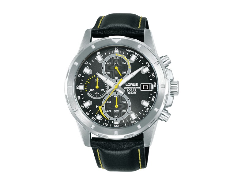 LORUS RZ609AX9 férfi sport karóra, solar, bőr szíj