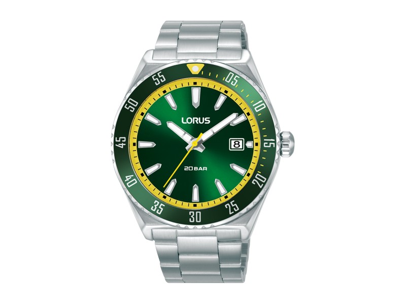 LORUS RS955DX9 férfi karóra, 42 mm, nemesacél szíj