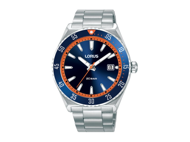 LORUS RS953DX9 férfi karóra, 42 mm, nemesacél szíj