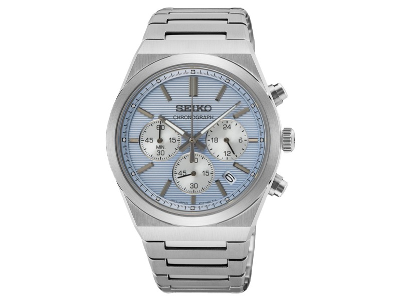 SEIKO SSB459P1 férfi karóra - nemesacél szíj, 38,7 mm