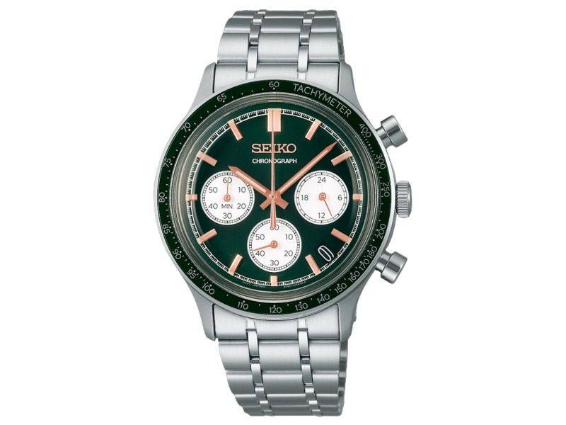 SEIKO SSB481P1 férfi karóra, nemesacél szíj, 38,7 mm