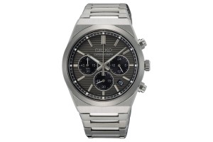 SEIKO SSB455P1 férfi karóra - sötét, nemesacél szíj