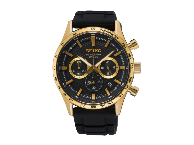 SEIKO SSB446P1 férfi karóra — szilikon szíj, 43 mm