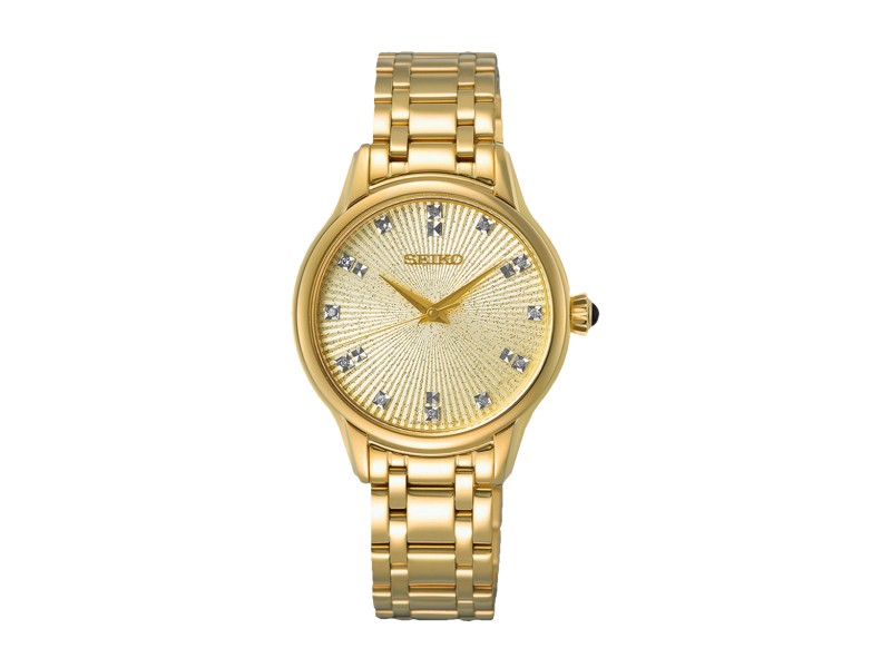 SEIKO SRZ552P1 női karóra - sárga arany nemesacél szíj