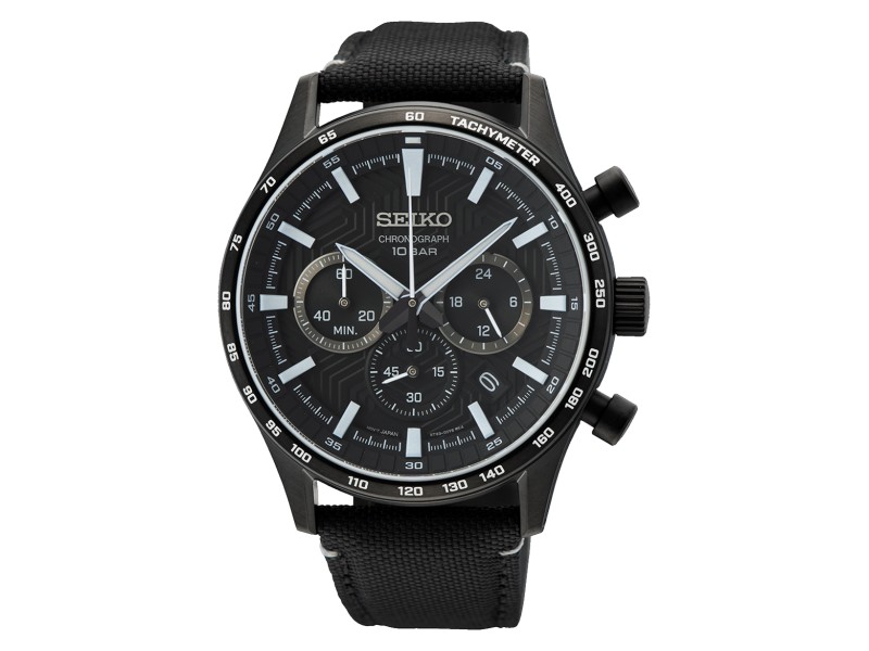 SEIKO SSB417P1 férfi karóra, textil szíj, 43 mm
