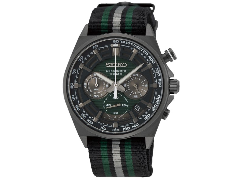 SEIKO SSB411P1 férfi karóra, NATO textil szíj, 41 mm