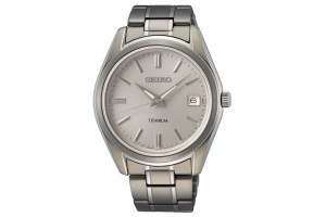 SEIKO SUR369P1 férfi titán karóra, 40,2 mm