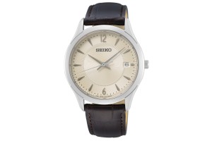 Seiko SUR421P1 férfi karóra, bőr szíj, 39,4 mm