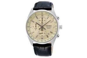 Seiko SSB383P1 férfi karóra, bőr szíj, kronográf