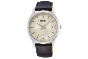 Seiko SUR421P1 férfi karóra, bőr szíj, 39,4 mm