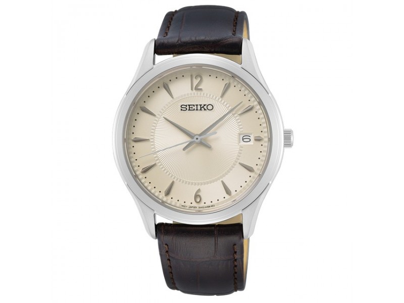 Seiko SUR421P1 férfi karóra, bőr szíj, 39,4 mm