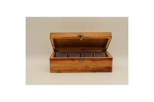 Mintás fa óratartó doboz 4 órához, puha belső