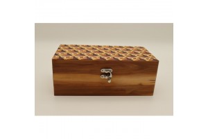 Mintás fa óratartó doboz 4 órához