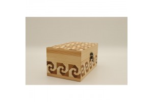 Óratartó doboz 3 órához, fa, puha belső