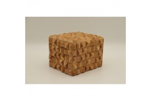 Mintás fa óratartó doboz 2 órához (16x14x11 cm)