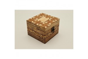 Mintás fa óratartó doboz (1 óra)