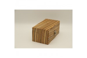 Mintás fa óratartó doboz 3 órához, puha belső