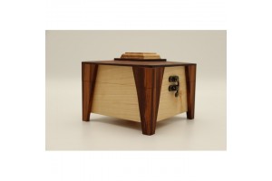 Egyedi mintás fa óratartó doboz (1 óra)