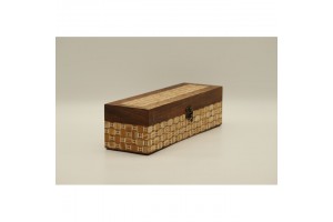 Mintás fa óratartó doboz 5 karórához