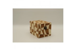 Mintás fa óratartó doboz (2 óra)