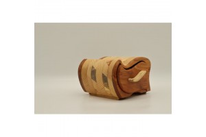 Mintás fa óratartó doboz 1 órához (17×14×10 cm)