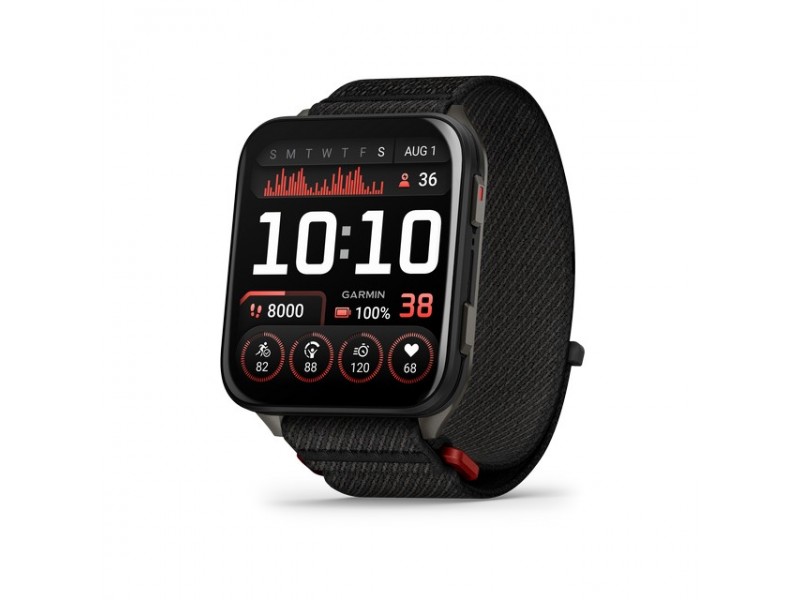 Garmin Venu X1 fekete, Titanium tok, ComfortFit Nylon szíj