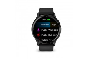 Garmin Venu 3 fekete szilikon szíjjal