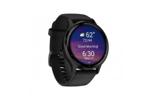 Garmin Venu 3 fekete - bőr és szilikon szíj