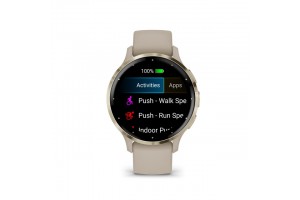 Garmin Venu 3S — francia szürke/krémarany, szilikon szíj
