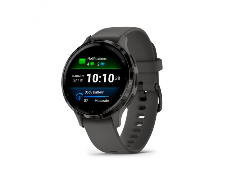 Garmin Venu 3S szürke, szilikon szíjjal