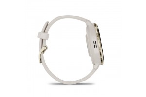 Garmin Venu 3S francia szürke-krémarany, bőr és szilikon szíj