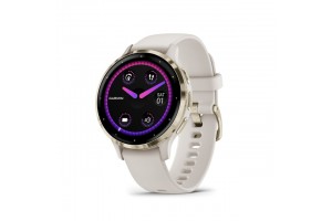 Garmin Venu 3S elefántcsont krémarany szilikon szíj