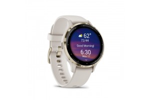 Garmin Venu 3S elefántcsont krémarany szilikon szíj