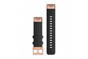 Garmin 20 mm nylon óraszíj - fekete, Rose Gold csat