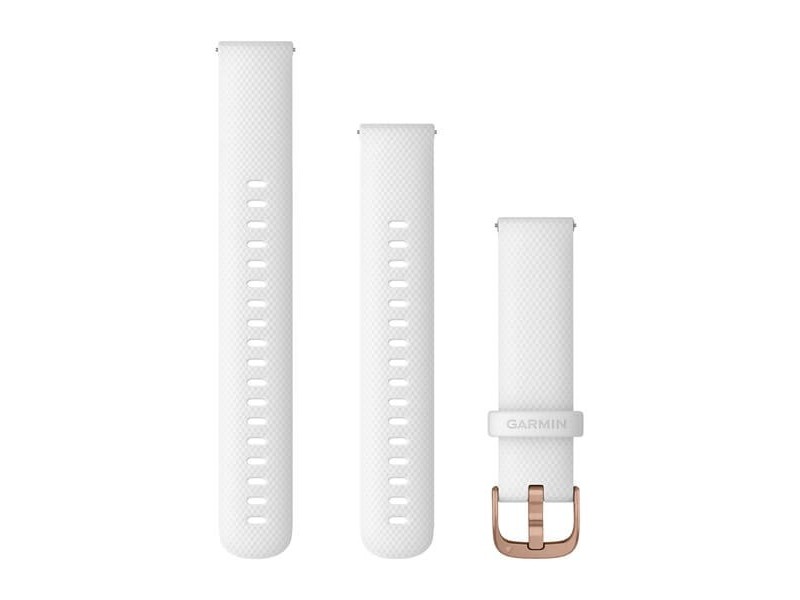Garmin 18 mm fehér szilikon óraszíj Rose Gold csattal