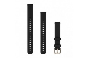 Garmin Lily 2 fekete 14mm szilikon óraszíj krémarany csattal
